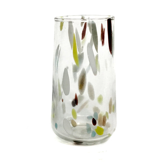 Tall Drinking Glass, Multi-Color Confetti