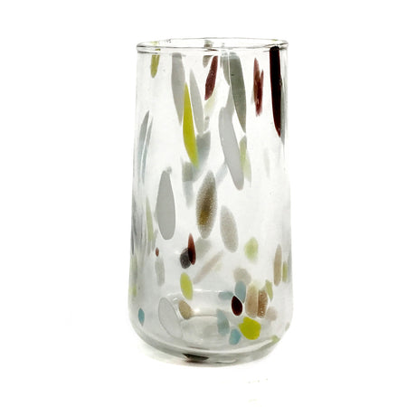 Tall Drinking Glass, Multi-Color Confetti