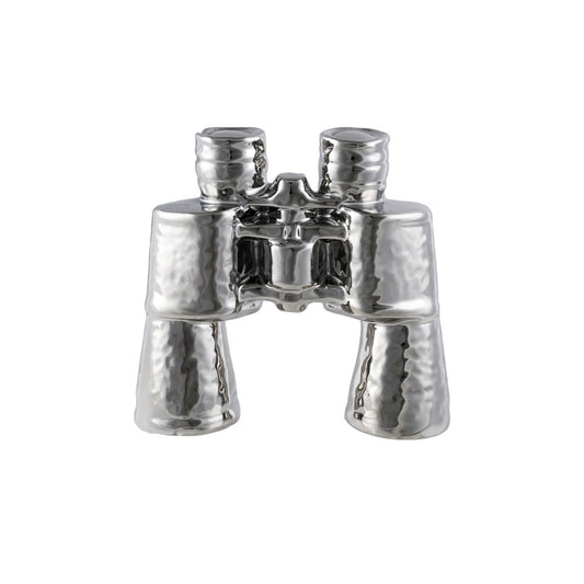 Decor, Stoneware, Binoculars, Chrome Finish