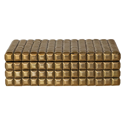 Decor, Brass, Studded Box, Gold Finish