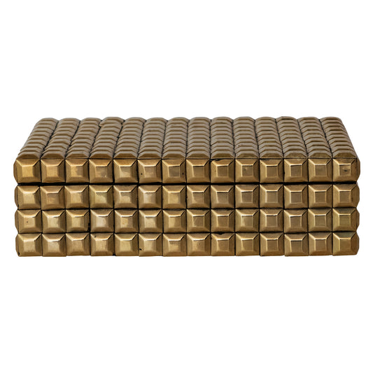 Decor, Brass, Studded Box, Gold Finish