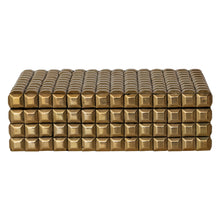 Load image into Gallery viewer, Decor, Brass, Studded Box, Gold Finish
