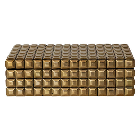 Decor, Brass, Studded Box, Gold Finish