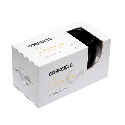 Corkcicle Sommelier Stemless, 10oz, Slate