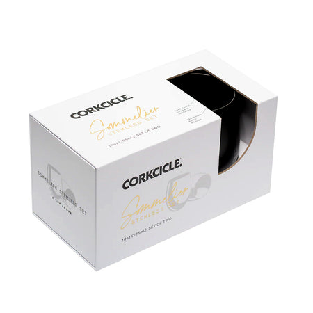 Corkcicle Sommelier Stemless, 10oz, Slate