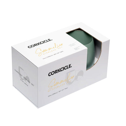 Corkcicle Sommelier Stemless, 10oz, Thyme