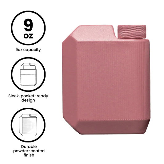 Corkcicle Cool Flask, 9oz, Desert Pink