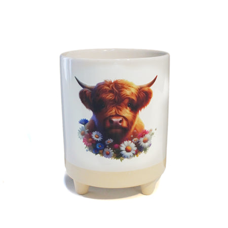 Pot, 3in, Highland Cow