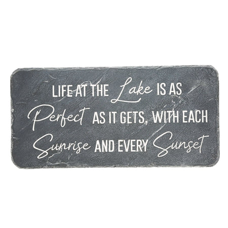 Garden Stone, 16In, Lake Life