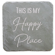 Garden Stone, 7.75In, Happy