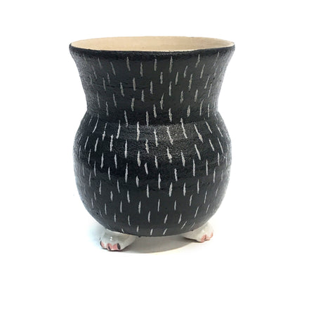 Planter, 3in, Cat Paw Black