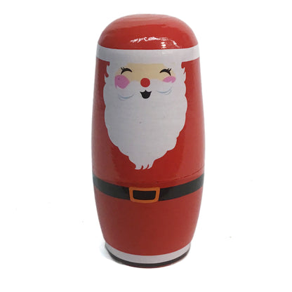 Decor, Wood Santa Nesting Doll, 8in