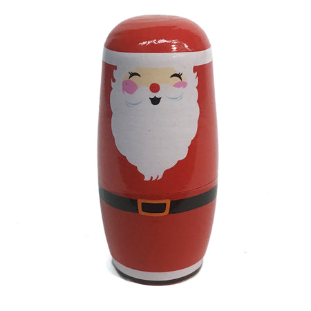Decor, Wood Santa Nesting Doll, 8in