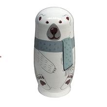 Load image into Gallery viewer, Decor, Wood North Animals Nesting Doll
