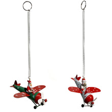 Load image into Gallery viewer, Ornament, Metal, Bi-Plane, 2 Assorted
