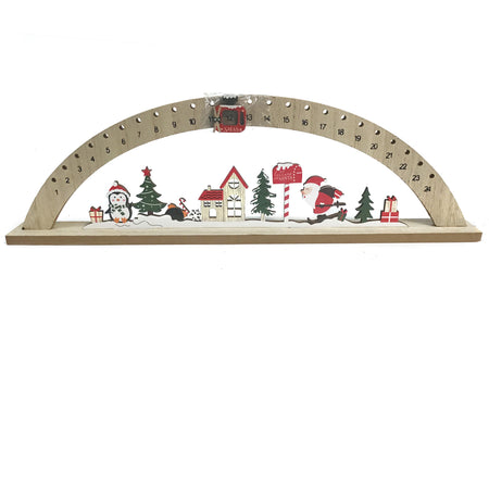 Advent Calendar, Wood Village, 16.5in