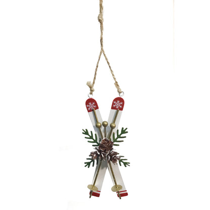 Ornament, Xmas Ski, 2 Assorted