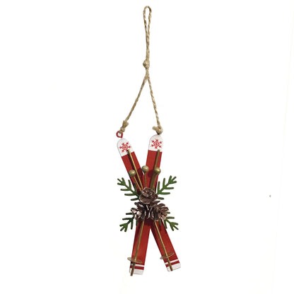 Ornament, Xmas Ski, 2 Assorted