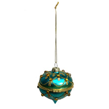 Load image into Gallery viewer, Ornament, Teal/Gold KeepSake, 2 Assorted

