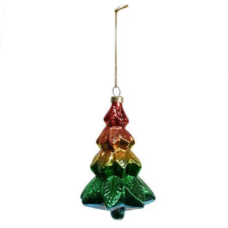 Ornament, Glass Rainbow Tree