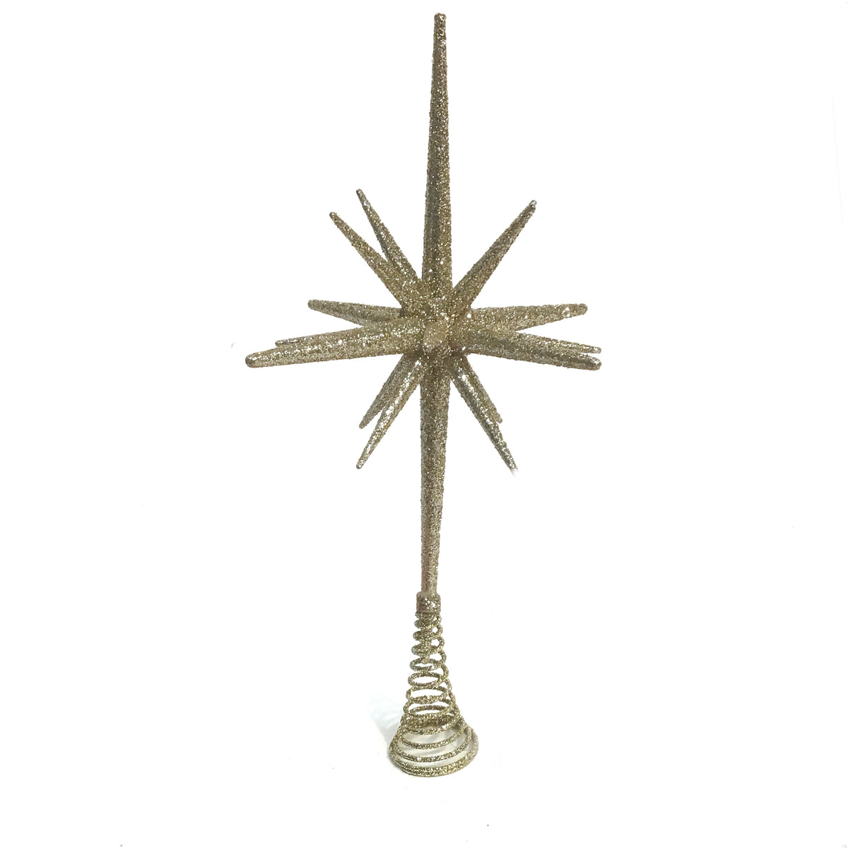 Tree Topper, Acrylic, Gold Glitter Moravian