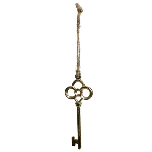 Ornament, Metal, Gold Key