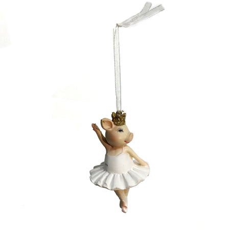Ornament, Ballerina Pigs, 2 Assorted