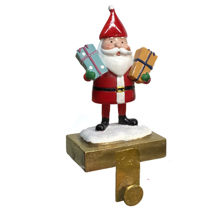 Resin Stocking Holder, Red Santa