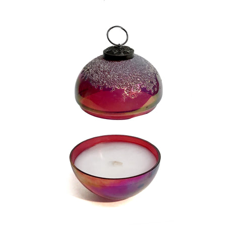 Xmas Candle, Fuchsia Ornament