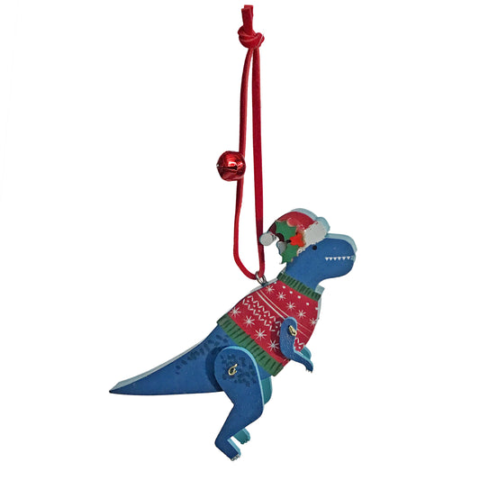 Ornament, Xmas T-Rex, ,2 Assorted