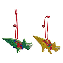 Load image into Gallery viewer, Ornament, Xmas Triceratops, ,2 Assorted

