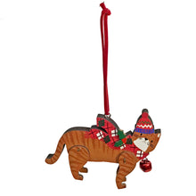 Load image into Gallery viewer, Ornament, Wood, Xmas Cats, 3 Assorted
