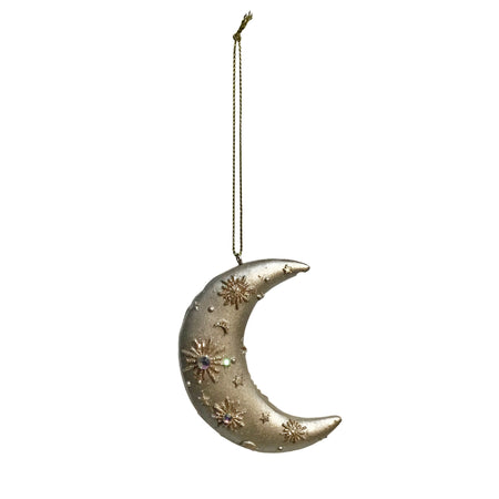 Ornament, Resin, Crescent Moon, 2 Assorted