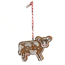 Load image into Gallery viewer, Ornament, Cow Gingerbread, 2 Assorted
