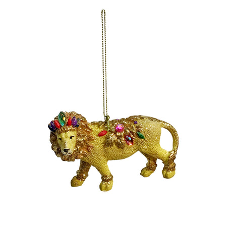 Ornament, Resin, Gold Lions, 2 Assorted