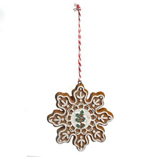 Load image into Gallery viewer, Ornament, SnowflakeGingerbread, 2 Assorted
