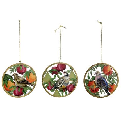Ornament, Wood Disk, 3 Assorted
