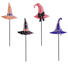 Load image into Gallery viewer, Decor Stake, Witch Hats, 4 Assorted
