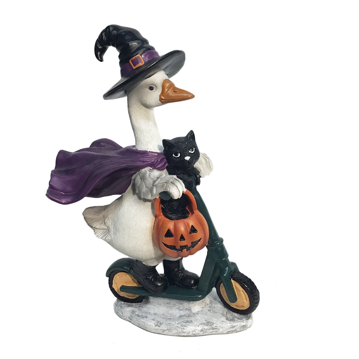 Decor, 10"H, Resin, Scooter Goose Statue