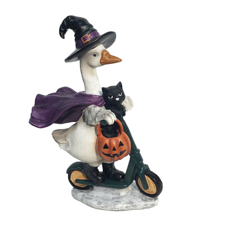 Decor, 10"H, Resin, Scooter Goose Statue