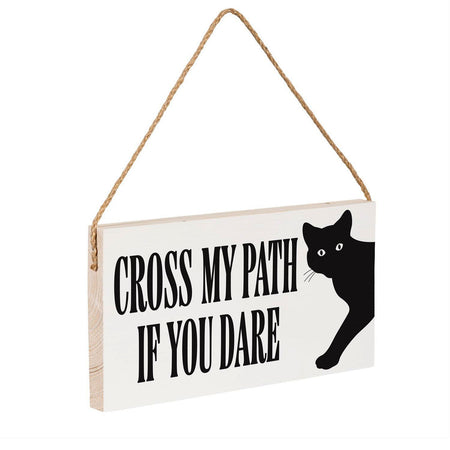 Decor Sign, Halloween, Cross My Path