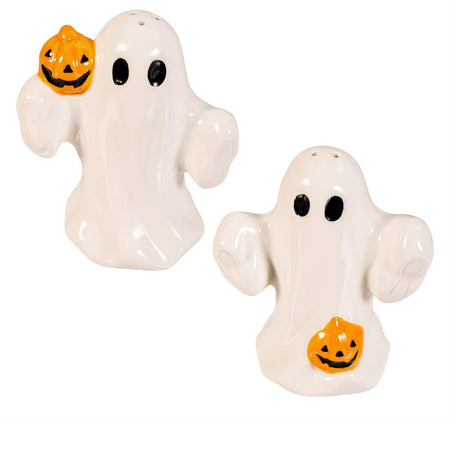 Ceramic Ghost Salt & Pepper Shakers