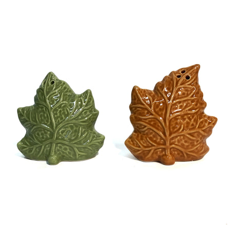 Ceramic Fall Leafs Salt & Pepper Shakers