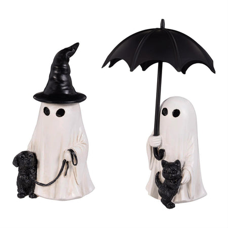 Resin Decor, Ghost W/Pets, 2 Assorted