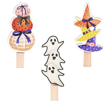 Load image into Gallery viewer, Wooden Clips, Halloween
