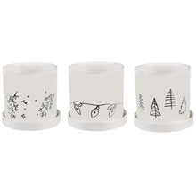 Load image into Gallery viewer, Pot, 4in, Ceramic, Holiday Drawings, 4 Assorted
