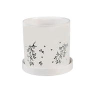 Pot, 4in, Ceramic, Holiday Drawings, 4 Assorted