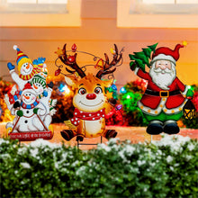 Load image into Gallery viewer, Garden Stake, 24in, Festive Friends, 3 Assorted
