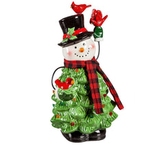 Load image into Gallery viewer, Decor, Ceramic, LED Snowman, Large
