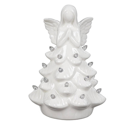 Decor, Ceramic, LED Angel Tree